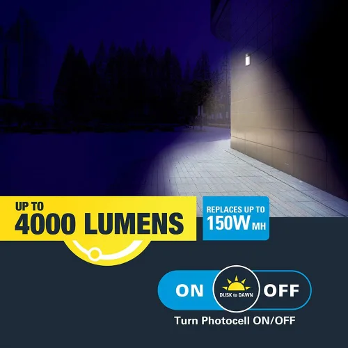 Vista 6 de Equivalente a 150 W, LED integrado, acabado de bronce, mini luz de pared del atardecer al amanecer, CCT seleccionable 3000K/4000K/5000K