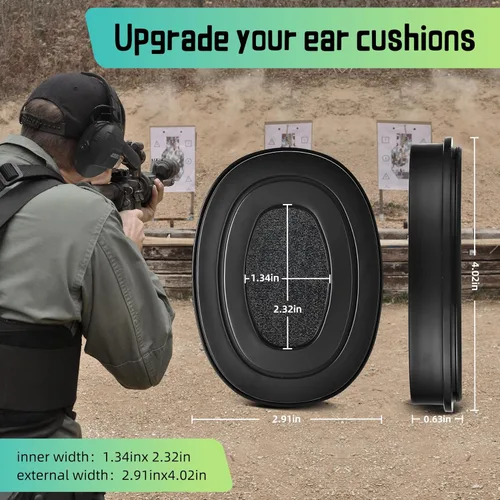 Vista 7 de PROHEAR GEP07 - Almohadillas de gel para las orejeras digitales FireMax y Recon de Walker, reducción de ruido mejorada, comodidad durante todo