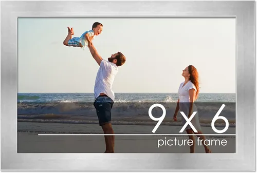 Vista 99 de Marco de madera de peltre plateado de 19 x 25 pulgadas con plexiglás acrílico UV, respaldo de tablero de espuma y accesorios incluidos