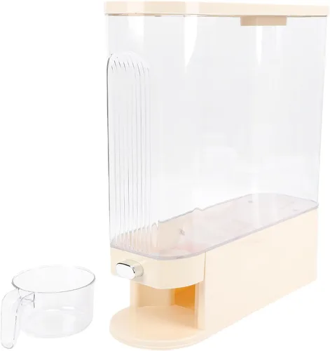 Vista 6 de Aramox Rice Dispenser, Cereal Dry Food Storage Container with Measuring Cup Slim Space Saving Design for Pantry & Kitchen Organization