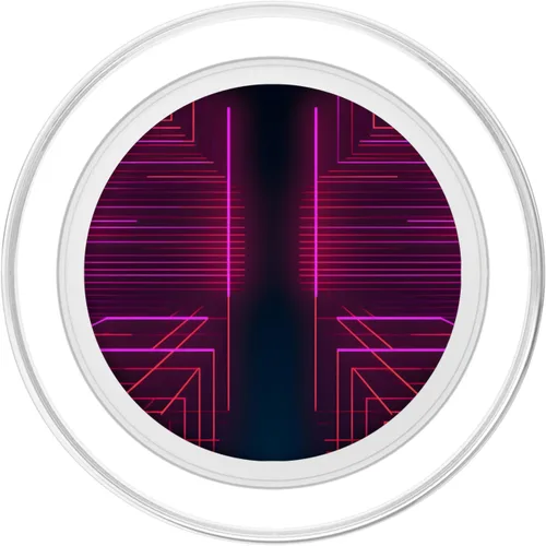 Vista 2 de Retrowave Art 80s Vaporwave Synthwave PopSockets MagSafe PopGrip for iPhone