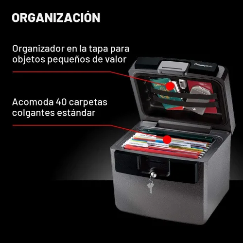 Vista 5 de SentrySafe HD4100 - Caja fuerte ignífuga e impermeable con cerradura de llave (0.65 pies cúbicos)