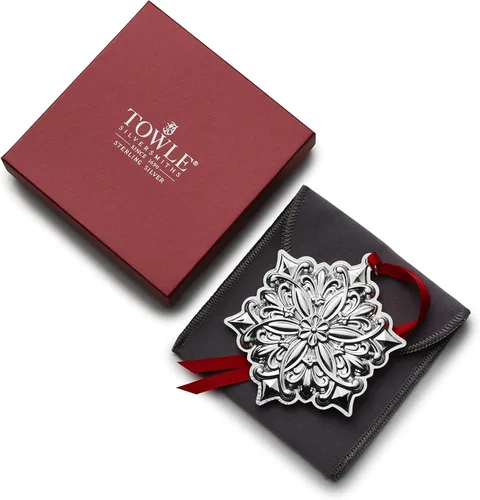 Vista 4 de Towle 32ª edición Old Master Adorno de copo de nieve, plateado