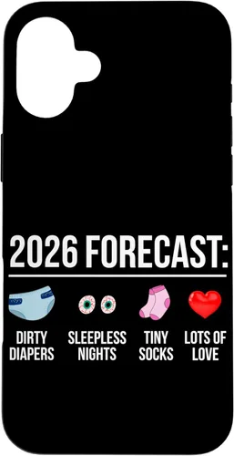 Vista 23 de Funny Future Parents New Mom Dad to Be 2026 Expecting Couple Case for iPhone 16