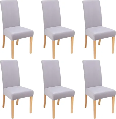 Vista 51 de smiry - Fundas para sillas de comedor de terciopelo elástico y suave, extraíbles, Terciopelo, Beige