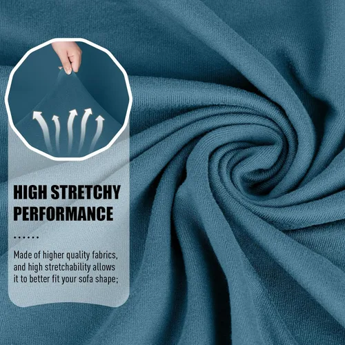 Vista 101 de TAOCOCO Fundas Elásticas para Sillones Reclinables de 3 Piezas Fundas Sólidas para Muebles Funda para Sillón Reclinable Fundas Deslizables con Azul