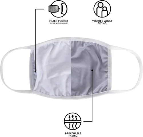 Vista 5 de FOCO - Cubrebocas universitario de la NCAA para adultos (unisex, 3 unidades)