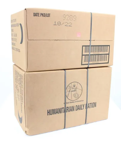 Vista 2 de 2 Caso RACIÓN DIARIA HUMANITARIA MRE - MENÚ ALEATORIO - Fecha de inspección 10/2022 o más reciente