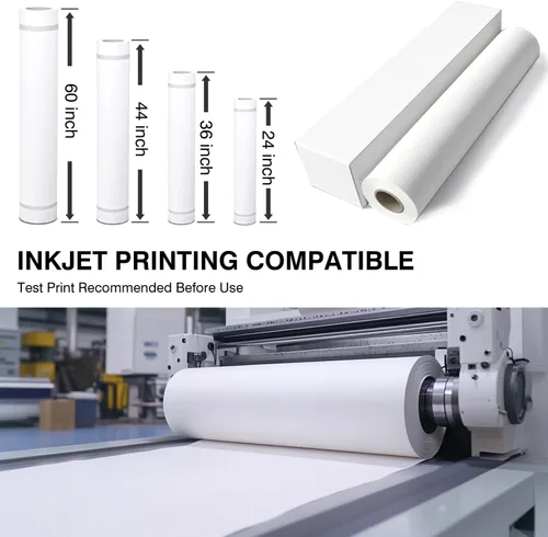 Vista 4 de Rollo de lona mate de poliéster de alta calidad, impresora de inyección de tinta de gran formato impermeable, secado rápido, compatible con Epson 1