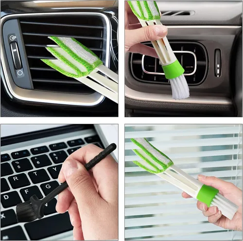 Vista 6 de Openfly Herramientas de limpieza de ranuras de mano, cepillo de limpieza de juntas de azulejos, cepillos de limpieza de lechada para limpiar