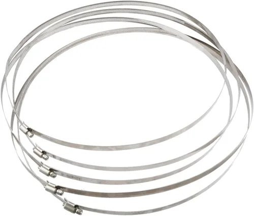 5 pinzas de manguera de acero inoxidable de 15.7 pulgadas/15.748 in (diámetro máximo del aro), abrazaderas de conducto ajustables para ventilador de