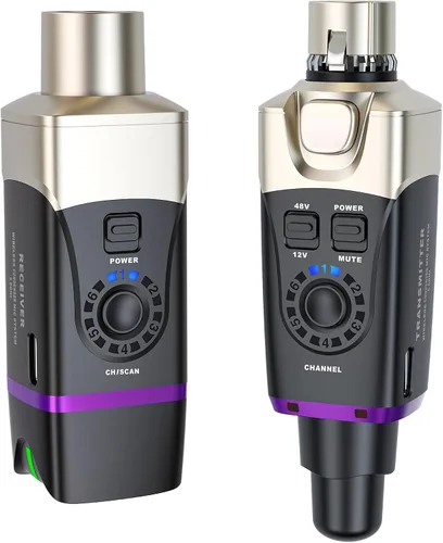 Vista 11 de Xvive U35 Sistema de Micrófono Inalámbrico 5.8GHz Transmisor XLR Inalámbrico y Receptor para Micrófono Dinámico, Mezclador de Audio, Sistema PA