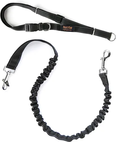 Mighty Paw Correa de Perro Sin Manos | Correa de Cintura Elástica para Pasear Perros. Correa Sin Manos para Correr con Mascotas para Razas Grandes,