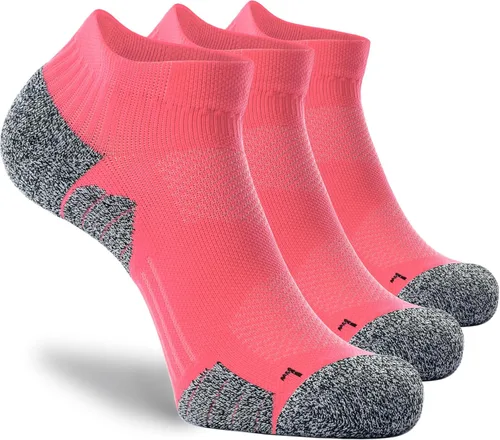 Vista 28 de CWVLC - Calcetines deportivos, hasta el tobillo, de compresión, acolchados, unisex, paquete variado