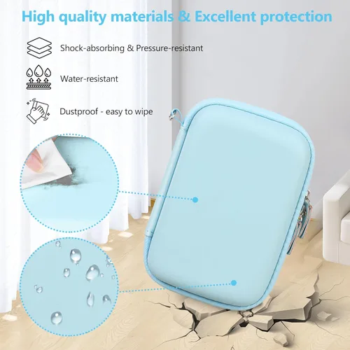 Vista 4 de Funda rígida compatible con Nelko P21/para Phomemo D30/para SUPVAN E10/para máquina etiquetadora NIIMBOT D11, bolsa portátil de almacenamiento