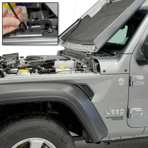 Vista 6 de Redline Tuning 21-20003-02 Capó QuickLIFT Plus compatible con Jeep Wrangler JL 2018+ y compatible con Jeep Gladiator JT 2020+