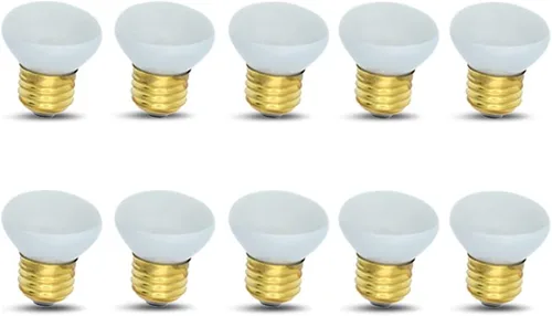 Vista 8 de lumenivo Bombillas reflectoras pequeñas R14 de 25 vatios – 120/130 voltios E26 de repuesto de base de cuello corto incandescente esmerilada de lava