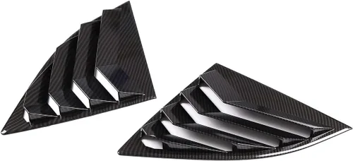 Vista 3 de ABS compatible con Toyota Supra GR A90 A91 MK5 2018 2019 2020 2021 2022 2023 2024 Cubierta triangular para persianas traseras (negro)