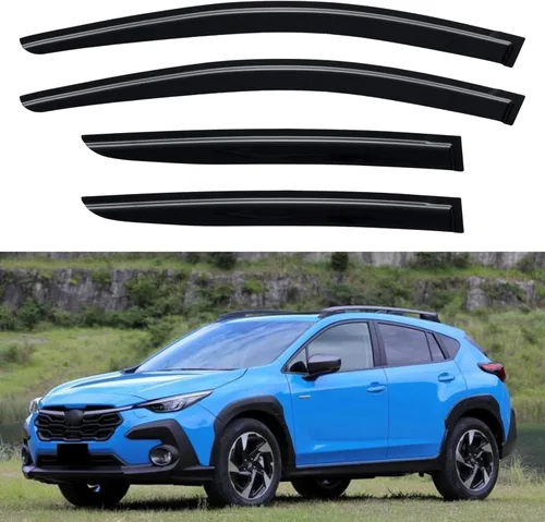 Vista 43 de Viseras de ventana y protectores contra la lluvia para 2007-2013 Chevy Silverado/GMC Sierra 1500/Avalanche Crew Cab, viseras de ventilación