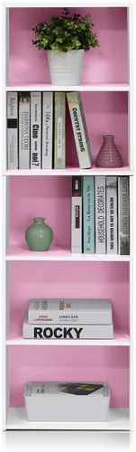 Vista 301 de Furinno - Estantería de cubos de 5 niveles serie Luder para libros y almacenamiento, color roble francés