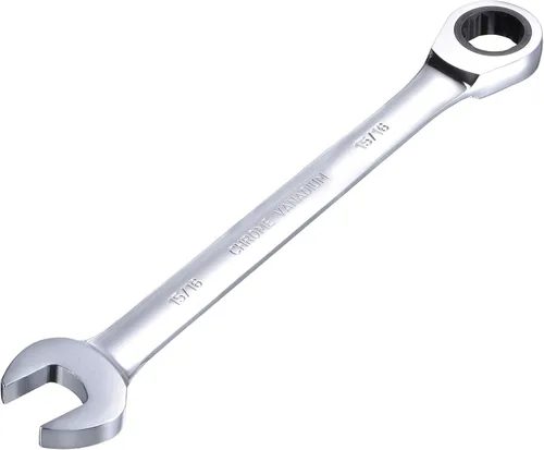 Vista 12 de uxcell Llave combinada de carraca de 1 pulgada SAE de 72 dientes y 12 puntos, llave de caja abierta de trinquete, herramientas Cr-V