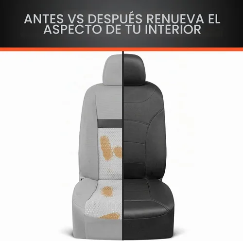 Vista 9 de BDK carXS Monaco - Juego completo de fundas para asiento de auto, fundas de asiento delantero beige de tres tonos con funda de asiento trasero