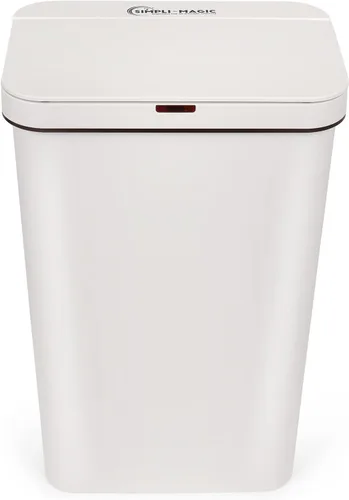 Vista 3 de SIMPLI-MAGIC Cubo de basura con sensor de movimiento sin contacto de 13 galones (50L) – Cubo de basura automático sin manos para cocina, hogar