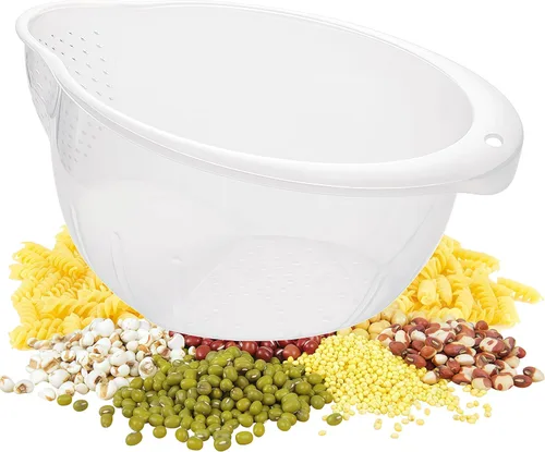 Colador de arroz japonés Quinoa Lavadora de granos pequeños Limpiador de Transparente