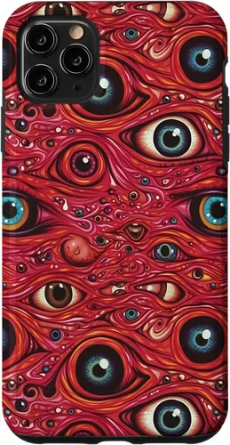 Vista 12 de iPhone 13 Weirdcore Dreamcore Horror Trippy psicodélico Estuche de globos oculares