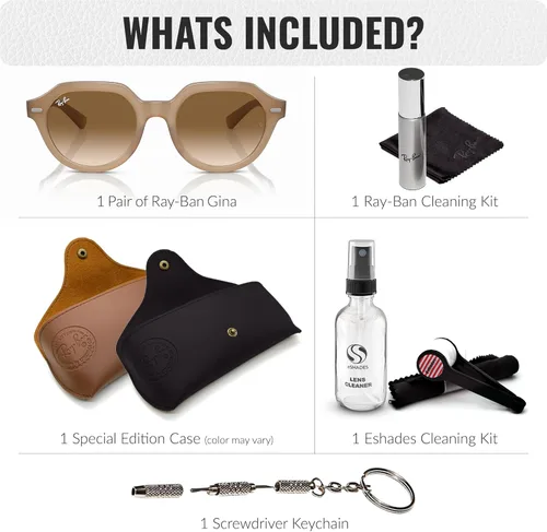 Vista 2 de Ray-Ban RB4399 GINA - Gafas de sol de forma cuadrada con kit oficial de gafas