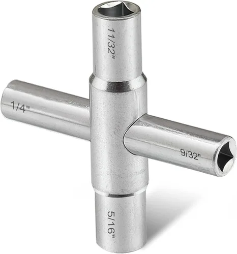 Vista 10 de Hanpex Llave de caja de medidor 4 en 1, llave de gas, llave de servicios públicos, para buzón, ascensor, armario eléctrico, puerta de tren, válvula