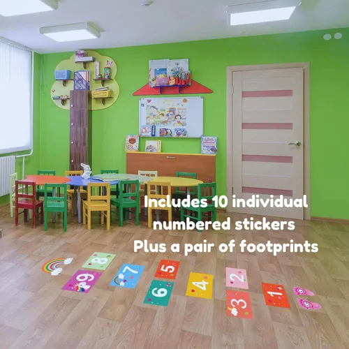 Vista 18 de Calcomanías sensoriales de camino Divertidos rompecabezas de suelo para niños, calcomanías de juego de remolacha para el aula y el hogar