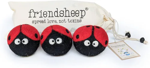 Vista 11 de Friendsheep Bolas secadoras de lana, alternativa orgánica reutilizable para suavizantes de telas para lavandería, hechas a mano, comercio justo