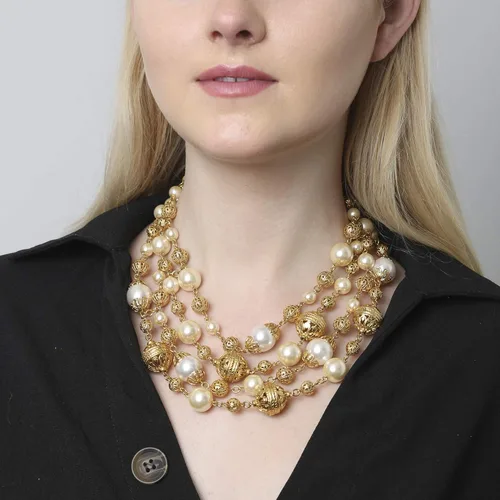 Vista 3 de Ben-Amun Jewelry Bola de oro y perla