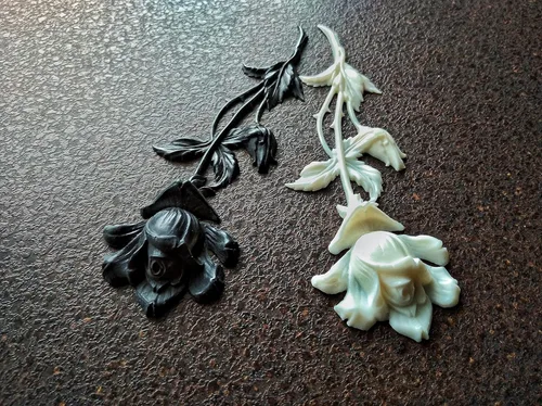 Vista 8 de Chic Rose silicone mold, Wall Decor central applique silicon form Furniture Appliques roses molds