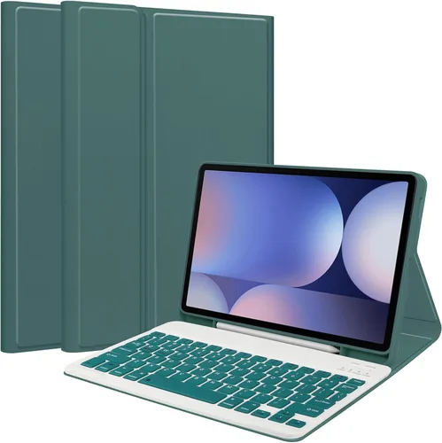 Vista 31 de Funda de teclado para Samsung Galaxy Tab S6 Lite de 10.4 pulgadas 2024/2022/2020, funda protectora Magentic con soporte para S-Pen y teclado Negro