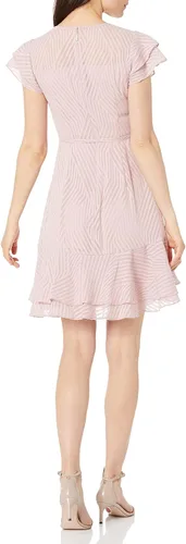 Vista 2 de Karl Lagerfeld Paris Women's Geo Georgette Ruffle Dress