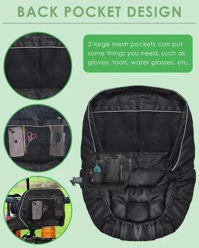 Vista 4 de PACETAP Funda para Asiento de Cortacésped, Funda de Asiento Impermeable de Oxford 600D Resistente con Acolchado, Funda para Asiento de Tractor