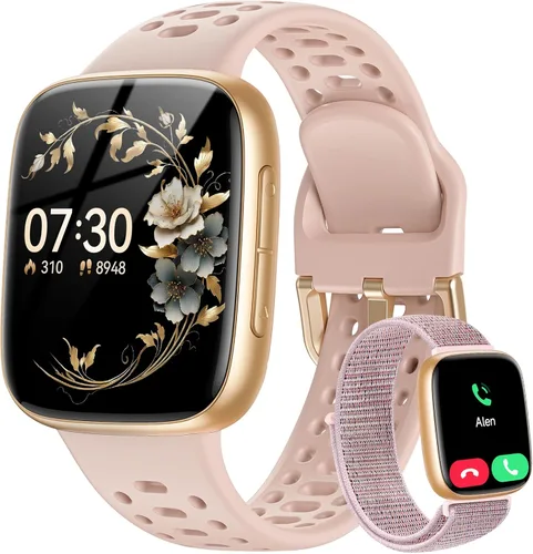 Vista 8 de Smart Watches for Men (2 Bands), [1.85" AMOLED Screen] Smartwatch with Bluetooth Calls, AI Control, 24/7 Heart Rate/SpO2/Sleep Monitor, 3ATM Black