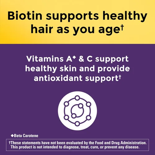 Vista 3 de Nature Made Cápsulas blandas para el crecimiento del cabello con Lustriva, biotina, vitamina C y A, apoyan el cabello saludable a medida que