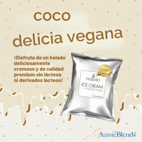 AussieBlends Mezcla de helado vegano de coco, a base de plantas, paquete de