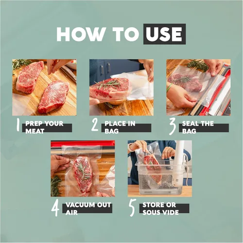 Vista 7 de Avid Armor Bolsas selladoras al vacío de 200 cuartos de galón de 8 x 12 pulgadas para guardar alimentos, grado comercial, sin BPA, resistentes