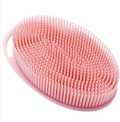 Vista 6 de Cepillo corporal de silicona, exfoliante corporal, esponja de silicona para el cuerpo, cepillo de baño de silicona, cepillo exfoliante suave