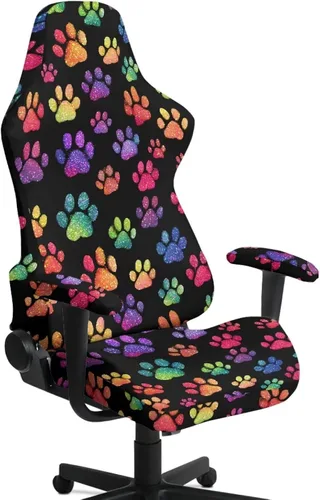 Vista 30 de Suobstales Aztec Leopard American Tribal Pattern Gaming Chair Cover Stretch Slipcover with Armrest Covers, Washable Elastic Protector Universal