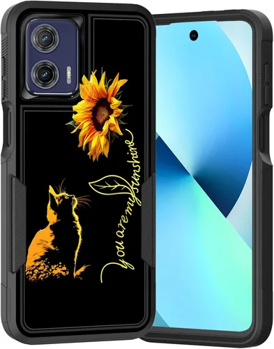 Vista 156 de para Moto G Play 4G 2024, funda de dos capas híbrida resistente y a prueba de golpes, PC duro + silicona suave protectora para Motorola Moto G Play