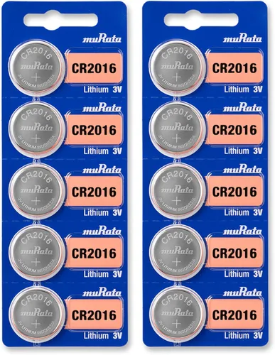 Vista 2 de Murata Batería CR2016 DL2016 ECR2016 3V Litio Moneda Celda (5 Baterías)