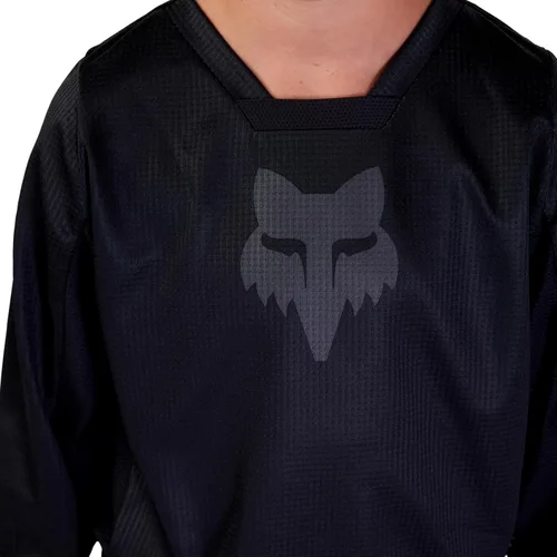 Vista 3 de Fox Racing Camiseta de motocross juvenil para niños Blackout