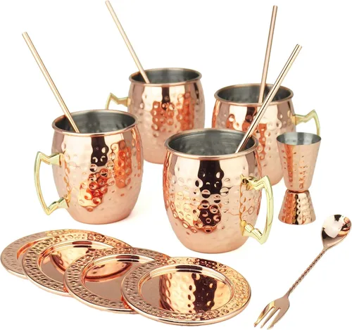 Tazas PG de cobre para cóctel Mula de Moscú