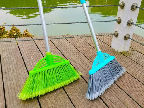 Vista 5 de Varilla telescópica de aleación de aluminio de tres secciones, escoba de mango largo para limpieza, jardín, camping, exterior e interior, 2 Azul