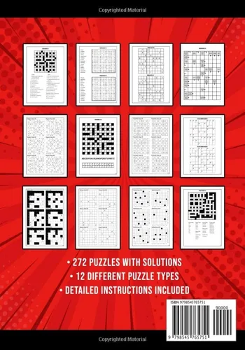 Vista 2 de Puzzle Book for Adults Mixed Wordsearch, Crosswords, Arrowwords, Codewords, Sudoku, Kriss Kross, Killer Sudoku, Futoshiki, Binary, Suguru, Kakuro &